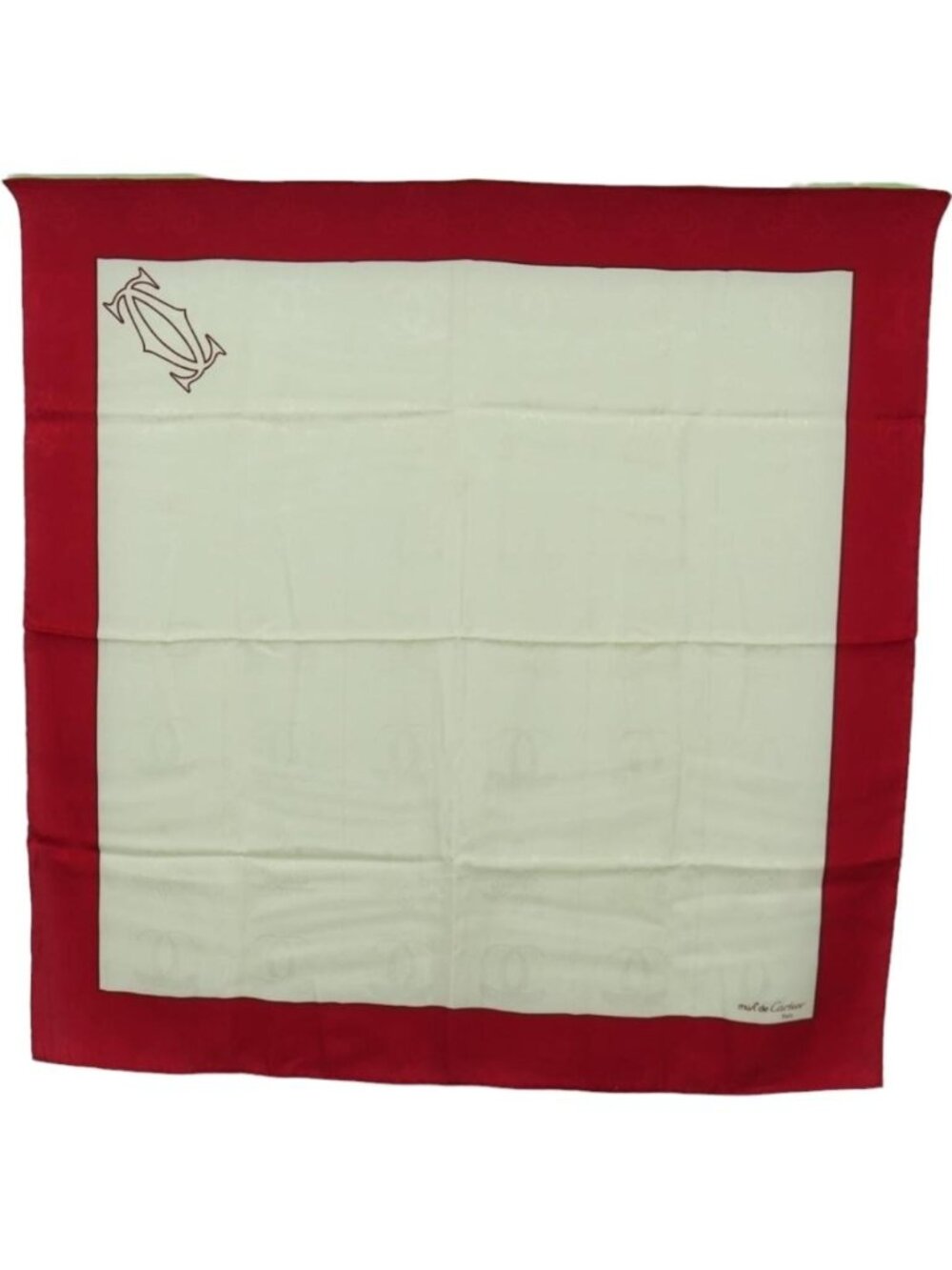 CARTIER Scarf Silk Beige